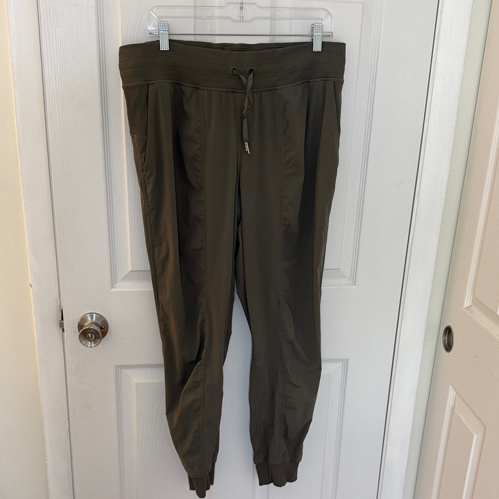 Olive Green Drawstring Jogger Pants